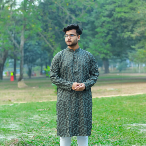 Men's Cotton Printed Panjabi