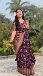 Modern Skin Print Silk Saree and Matching Blouse Piece