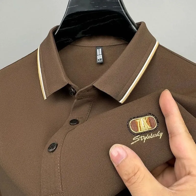 Men's Cotton Spandex Pique Polo Shirt, 220 GSM, 4 Colours
