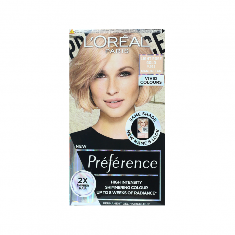 L'Oreal Perference Les Vivids High Intensity Shimmering Colour -  9.023 Light Rose Gold (Belgium)