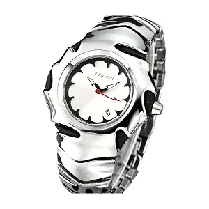 DENVOSI Premium Metal Watch – Bold Design (Silver Dial)