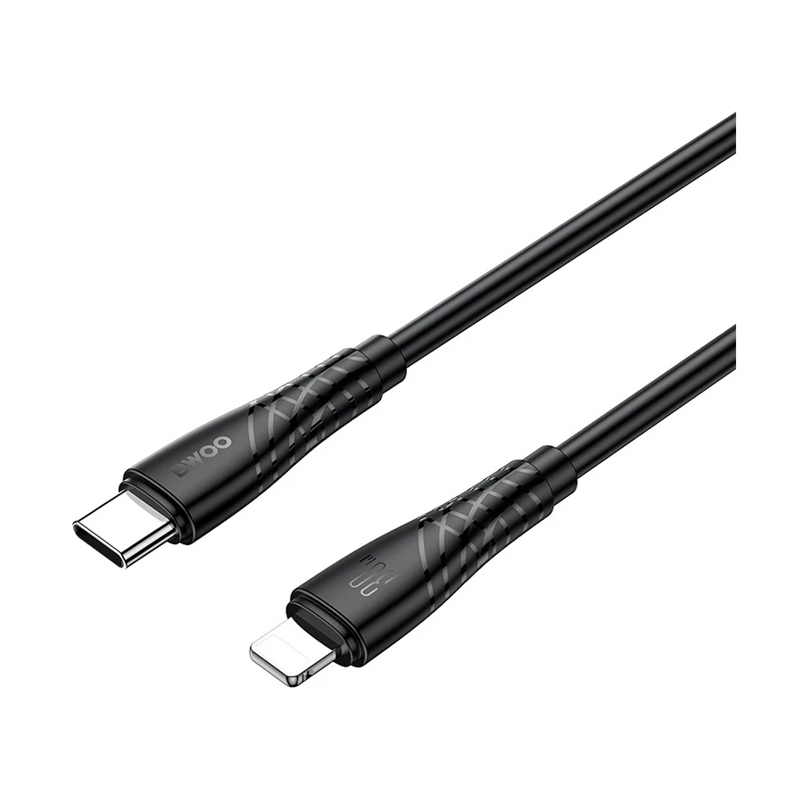 Bwoo BO-X318C-L 30W USB-C to Lightning Charging & Data Cable 1m Black