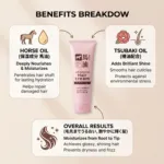 Kumano Cosme Horse Oil With Tsubaki Oil Hair Cream 160g (Japan)