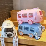 Car Travel Water Bottle Plastic Leak Proof Bus Shape