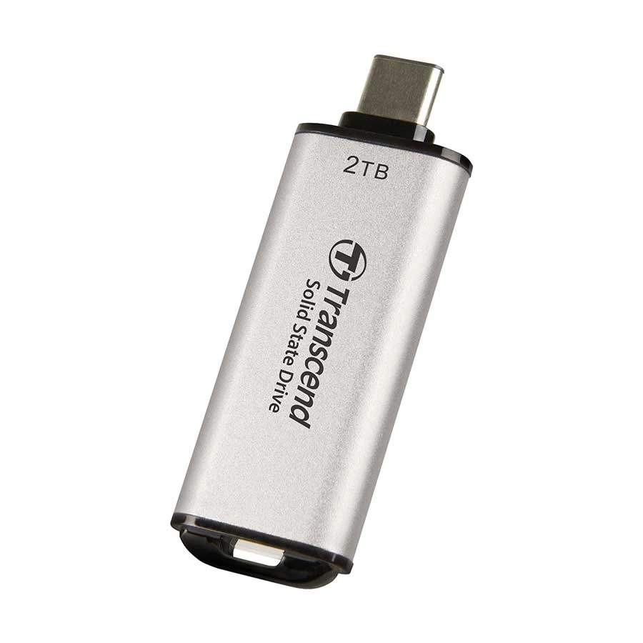 Transcend ESD300S 2TB USB Type-C OTG Silver Portable External SSD