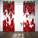 2 Piece 3D Print Premium curtain