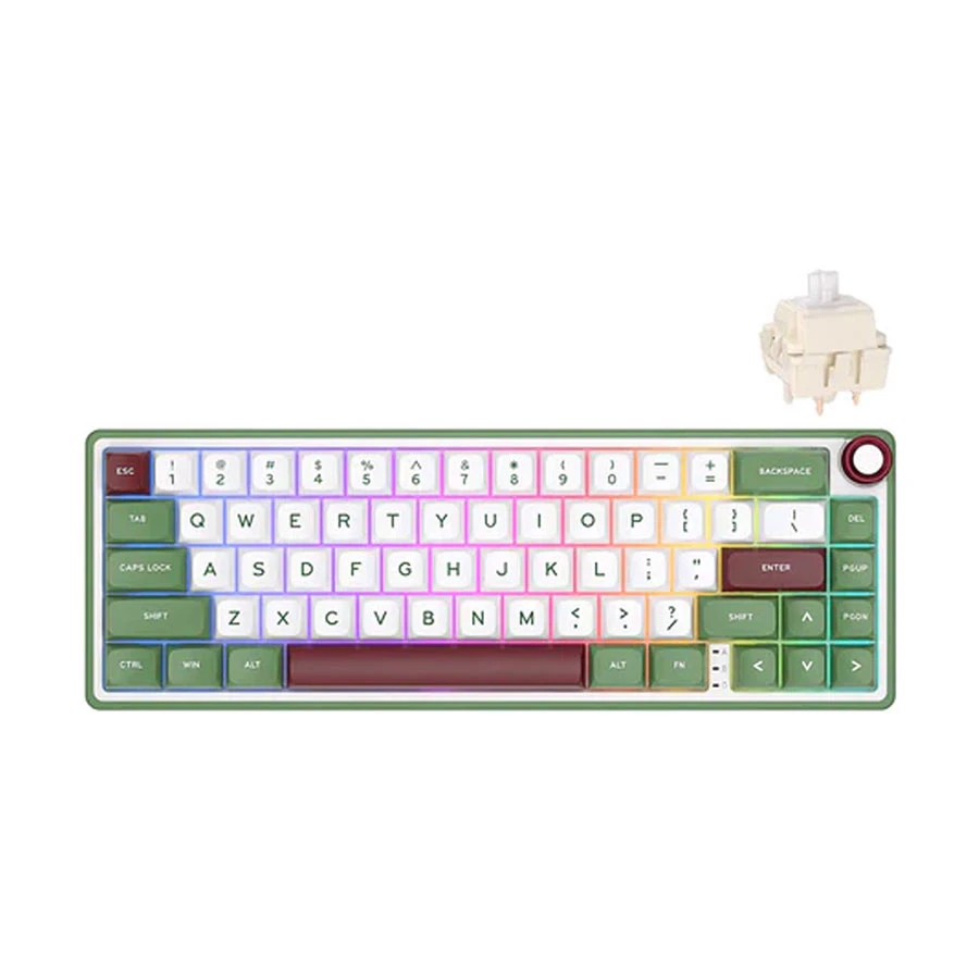 Royal Kludge RK R65 RGB Hot Swap Mechanical Keyboard Greensand