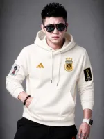 World Cup Semi Baggy Hoodie for Men and Women, One Side Brush Cotton