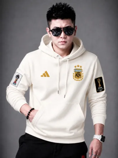 World Cup Semi Baggy Hoodie for Men and Women, One Side Brush Cotton