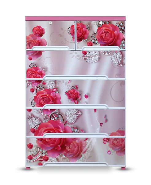 Supreme  Wardrobe (Double-5D)-Rose marble -TEL