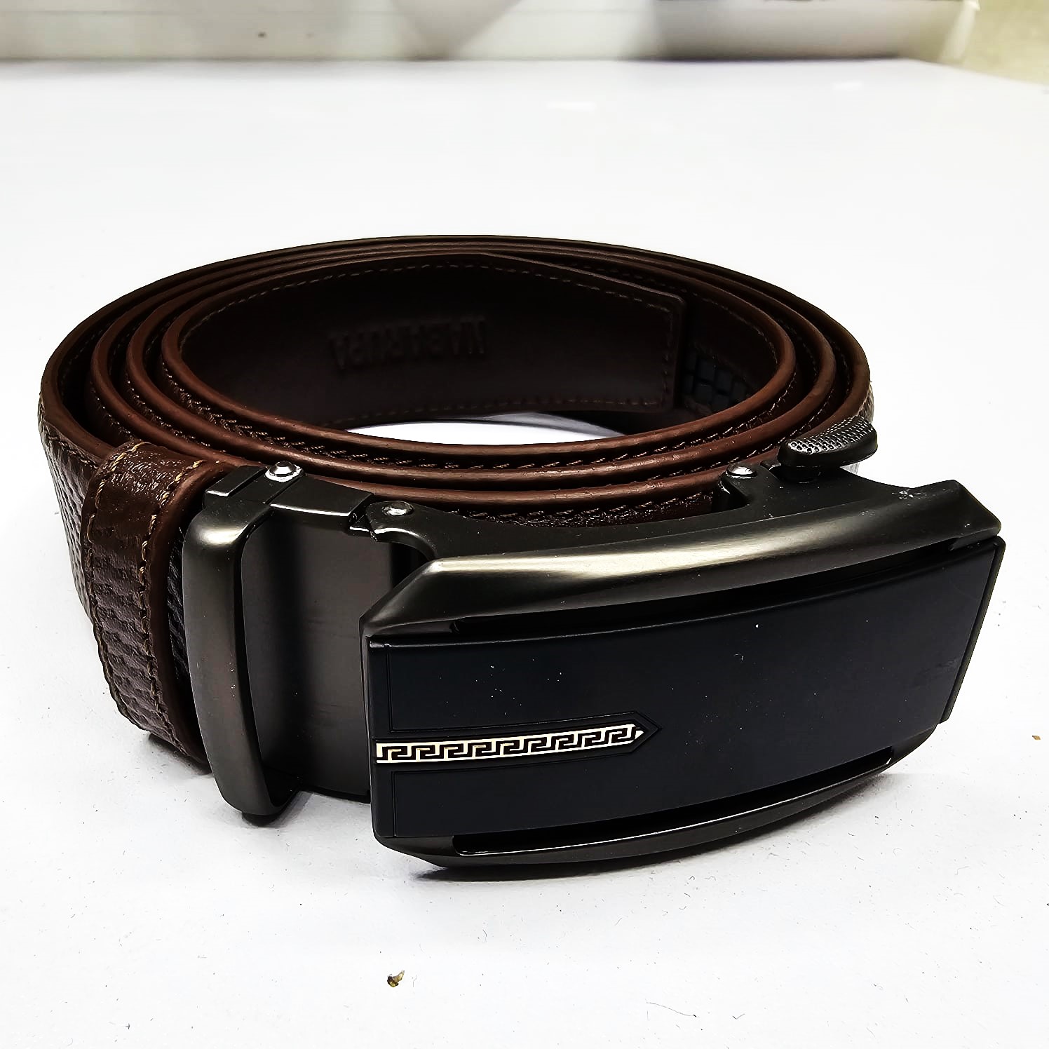 Leather belt for men