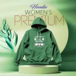 Premium Comfortable (Meow-Green) Ladies winter hoodie