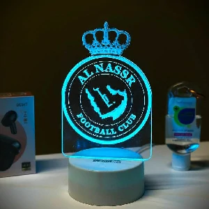 GearUP Acrylic Multicolor Night Lamp (Al-Nassr FC)