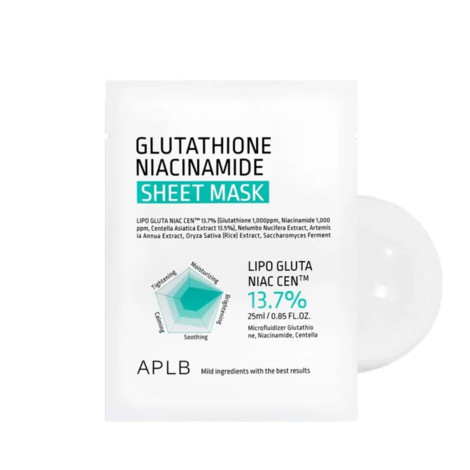 APLB Glutathione Niacinamide Sheet Mask 25ml (Korea)