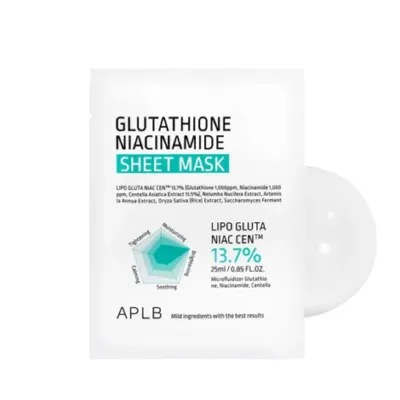 APLB Glutathione Niacinamide Sheet Mask 25ml (Korea)