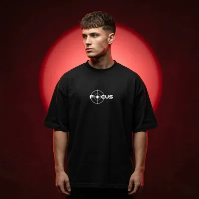 Men's Stylish Premium Drop Shoulder - Black