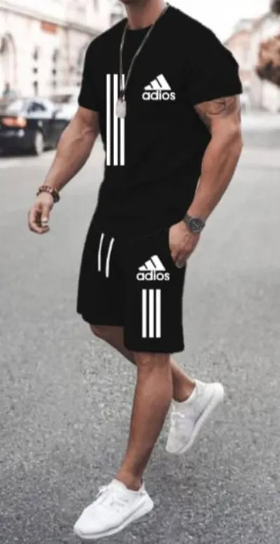 Men's Jersey Half Sleeve T-Shirt and Three Quarter Pants Combo