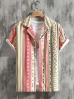 Men's Micro Stitch Half Sleeve Shirt, Sizes M to XL, 4 Colours