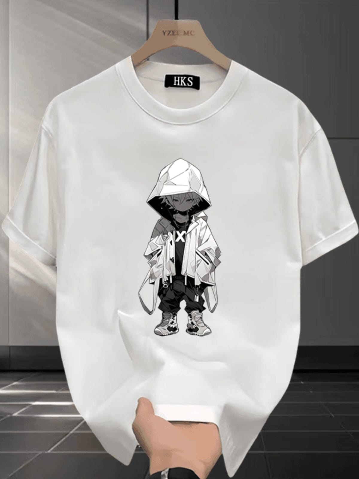 Men's 200 to 230 GSM Pure Cotton Drop Shoulder T-Shirt, DTF Print