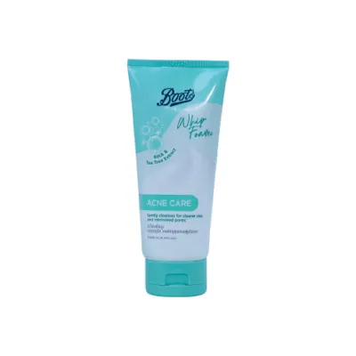 Boots BHA & Tea Tree Extract Acne Care Whip Foam 100ml (Thailand)