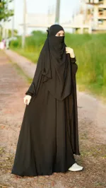 Jilbab Borka in Cherry Fabric, Free Size, 210 Gher