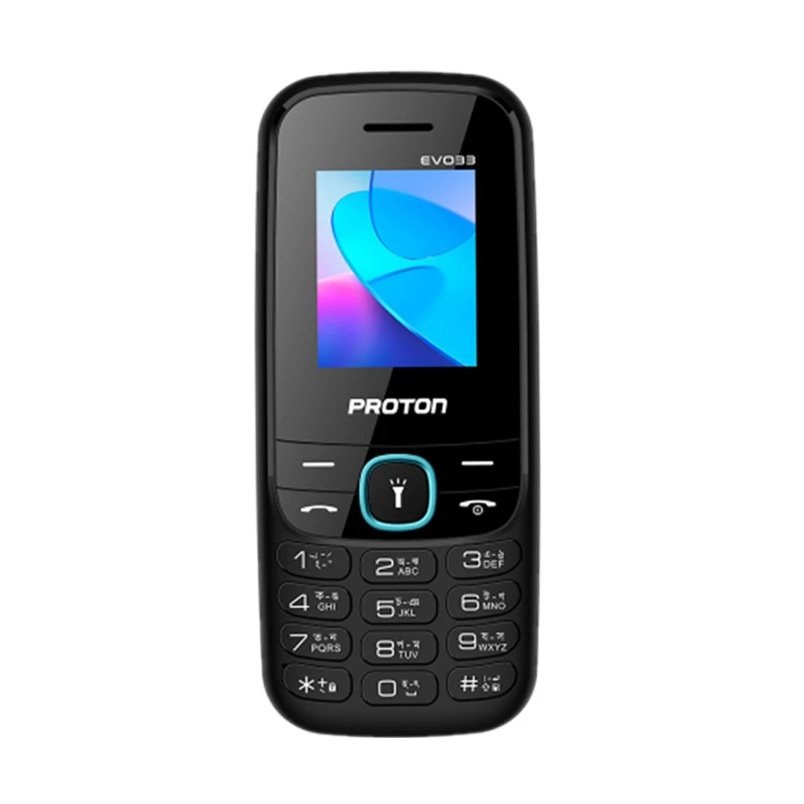 Proton EVO33 Titanium Black Feature Phone (Dual Sim)