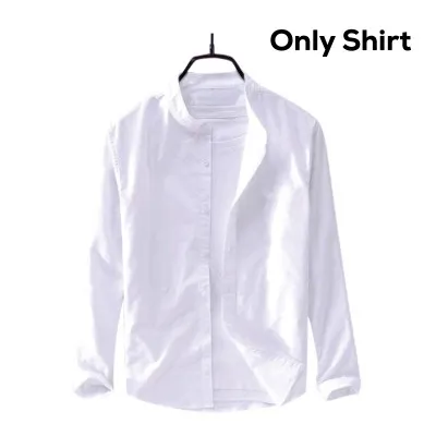 3 Pcs Combo Men's Ban Collar Cotton Shirt-