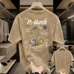 Men's 220 GSM Acid Wash Drop Shoulder T-Shirt, Pure Cotton, M to XL