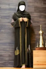 Stone Work Koti Borka Set with Inner and Hijab, Body 48