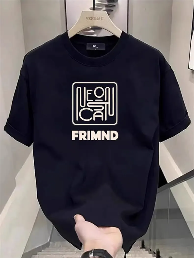 Men's 220 GSM DTF Print Drop Shoulder T-Shirt, M to XXL