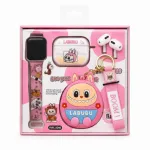Pop Mart Labubu 2-in-1 Gadget Set – Cute Wireless TWS Earbuds & Smartwatch Strap Combo with Collectible Character Case