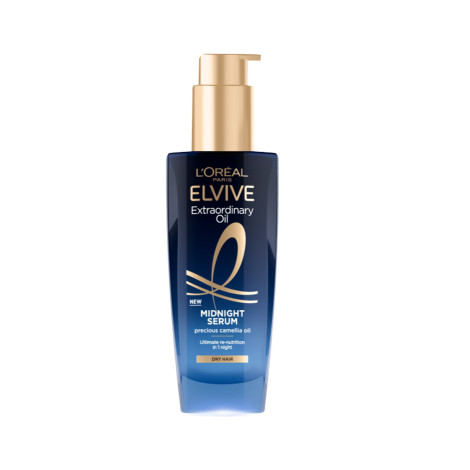 L'Oreal Elvive Extraordinary Oil Midnigh Serum For Dry Hair 100ml (France)