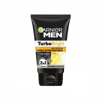 Garnier Men Turbo Bright Anti-Pollution Double Action Face Wash 100g (India)