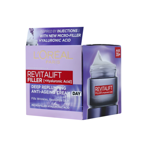 L'Oreal Revitalift Filler Replumping Care Anti Ageing Day Cream 50ml (Germany)