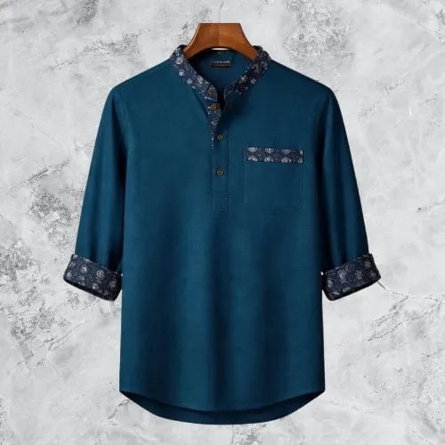 Men's Synthetic and Cotton Blend Katua, Slim Fit, 6 Colours