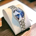 OLEVS Watch for Women Branded Stainless steel Elegant Luminous Ladies Watches 9931 Silver Blue