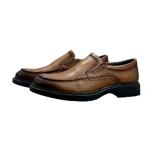 24084-Brown Formal Genuine Cow Leather Oxford for Men