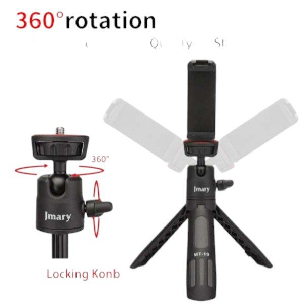 JMARY Phone Tripod MT-19, 360 degree Rotation Phone Holder