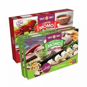 Tasty Tibet 2 Pack Chicken Chilli & 1 Pack Lobster Momo Combo Pack