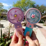 Handheld Portable Desktop Table USB Rechargeable Sports Pocket Mini Fan with Lanyard