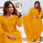 Aari Work Unstitched Three Piece with Kuchi Orna