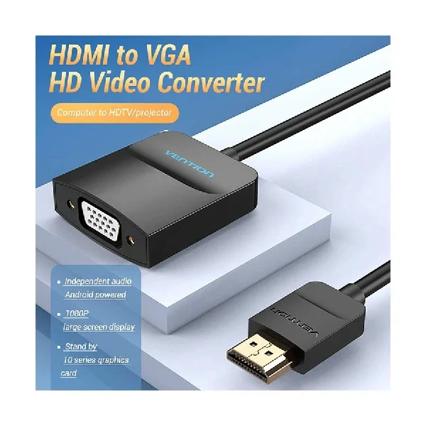 Vention 42154 HDMI Male to VGA Female 0.15 Meter Black Converter