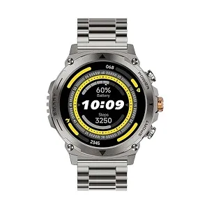 Wiwu SW03 Silver with Metal & Silicone Straps AMOLED Smart Watch