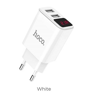 HOCO C63A Dual USB Charger With Digital Display