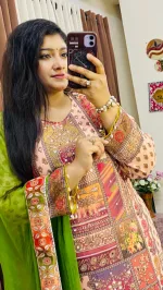 Georgette Digital Print Three Piece with Mirror Work, M to XL
