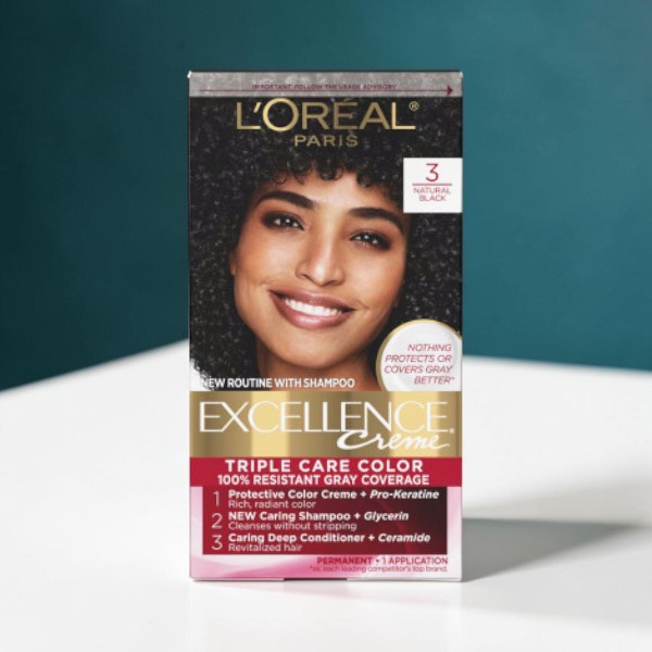 L'Oreal Hair Colour Excellence - 3 Natural Black (France)