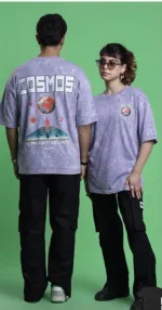 Men's Acid Wash Oversized Drop Shoulder Tee, 240+ GSM, 6 Colours