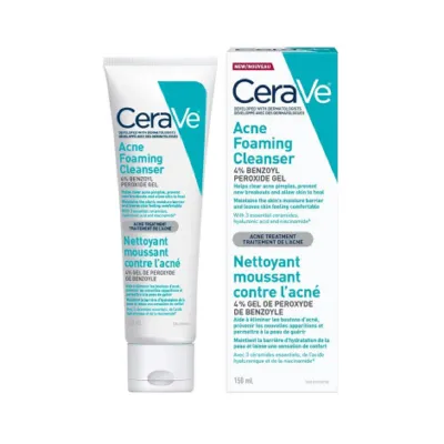 Cerave Acen Foaming Cleanser 4% Benzolyl Peroxide Gel 150ml (USA)