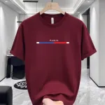 Men's Cotton-Spandex Drop Shoulder T-Shirt, DTF Print, 220 GSM