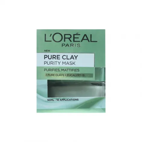 LOreal Paris 3 Pure Clays and Eucalyptus Purity Mask 50ml (Germany)